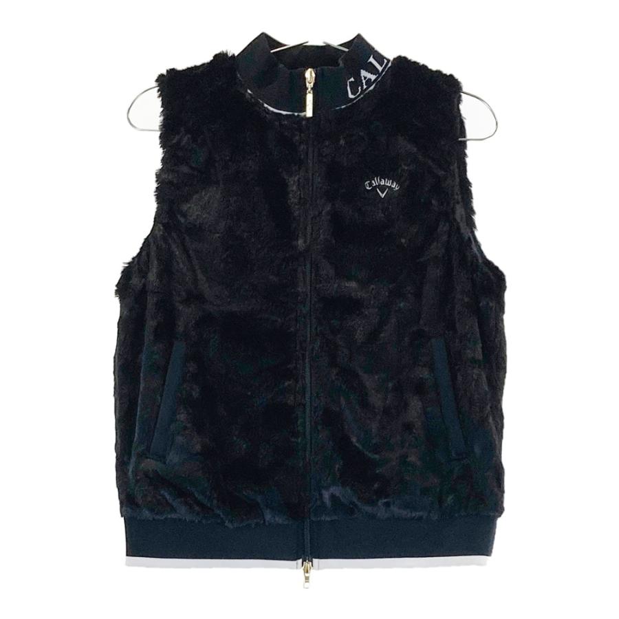 CALLAWAY キャロウェイ 裏地付ファージップベスト ブラック系 M ゴルフ