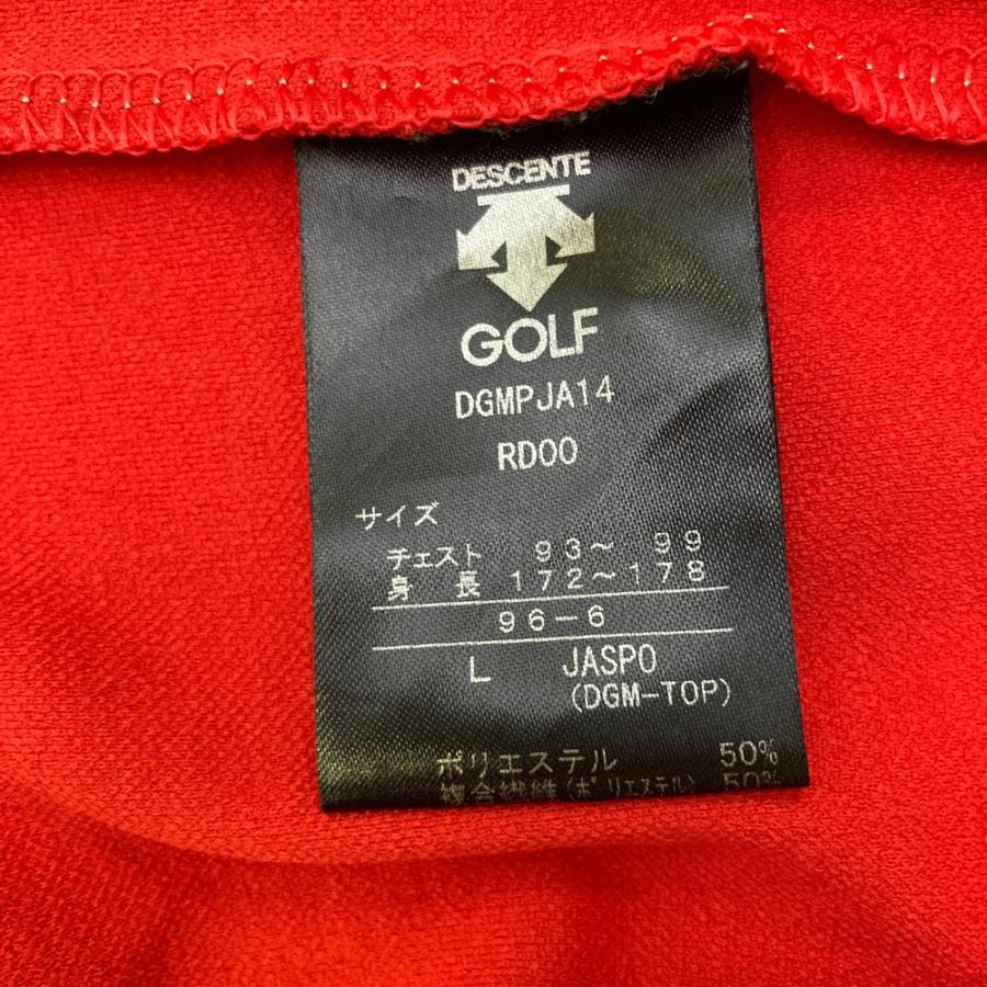 DESCENTEGOLF　⭐新品未使用⭐ DESCENTE GOLF デサントゴルフ 半袖ポロシャツ レッド系 L