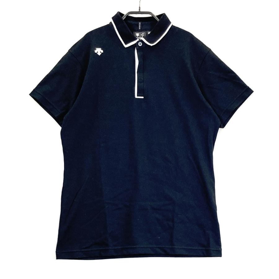 デサントゴルフ　ブラックポロシャツ DESCENTE GOLF デサントゴルフ 半袖ポロシャツ ブラック系 L ゴルフ