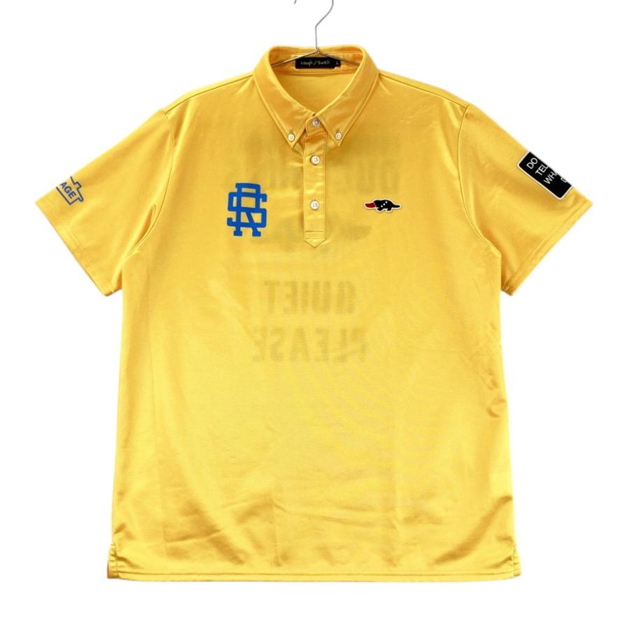rough＆swell ゴルフ　ウェア　ポロシャツ　イエロー　サイズL ROUGH&SWELL ラフアンドスウェル 半袖ポロシャツ イエロー系 L