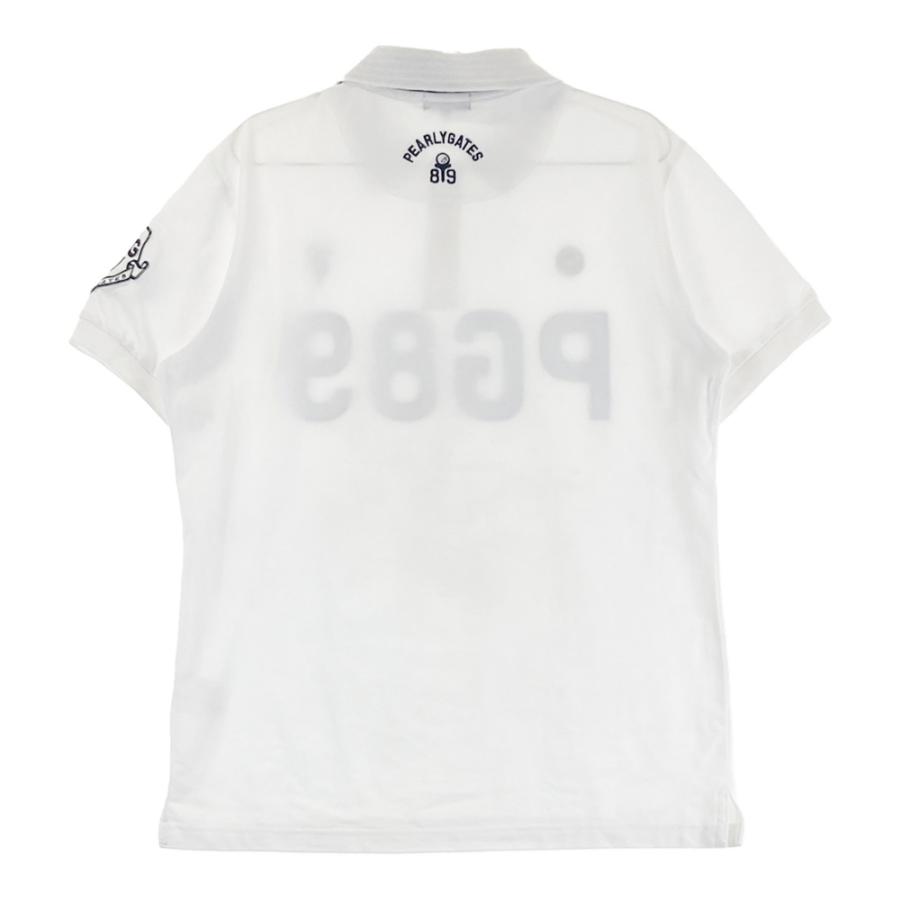 PEARLY GATES★未使用 4 ゴルフウェア 半袖ポロシャツ ホワイト 中古 レディース パーリーゲイツ PEARLY GATES 半袖ポロシャツ 1