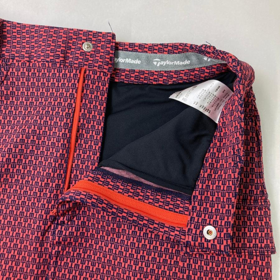 TAYLOR MADE テーラーメイド ; インナー付スカート 総柄 レッド系 XS