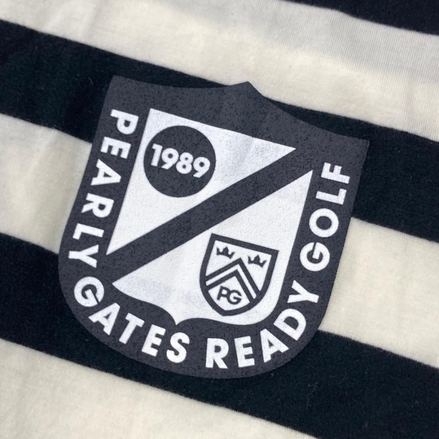 PEARLY GATES パーリーゲイツ ハイネック長袖Tシャツ ボーダー柄