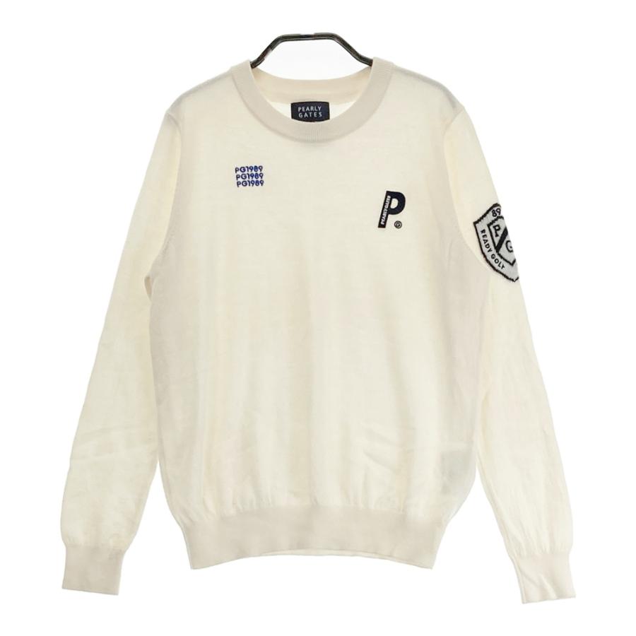 PEARLY GATES パーリーゲイツ ウール ニットセーター ホワイト系 1