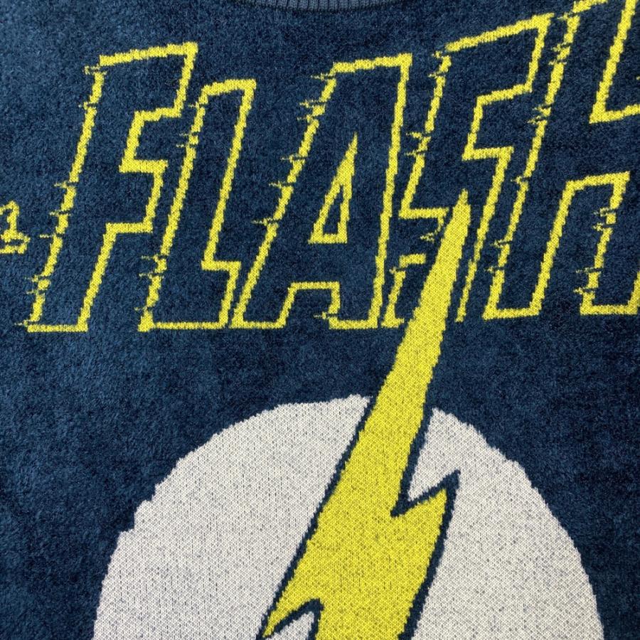MARK\u0026LONA マークアンドロナ ×DC THE FLASH 起毛 長袖ニットセーター  ネイビー系 48 ゴルフウェア メンズの画像