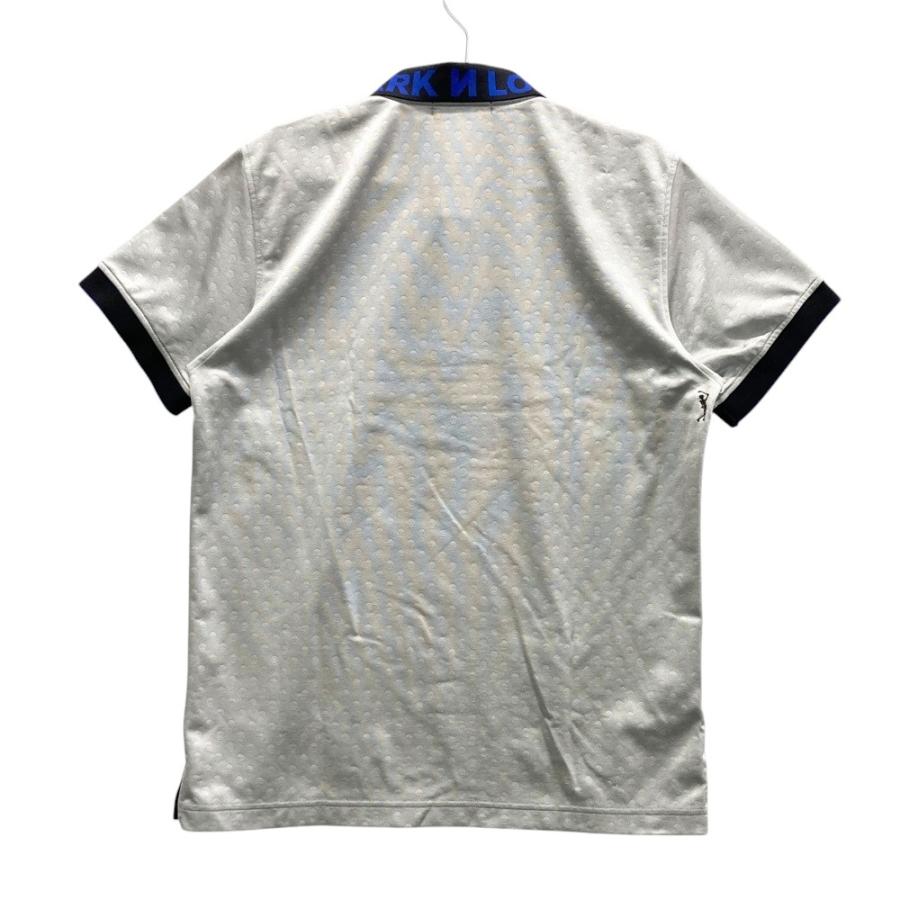 MARK&LONA マークアンドロナ 半袖ポロシャツ スカル 総柄 グレー系 48