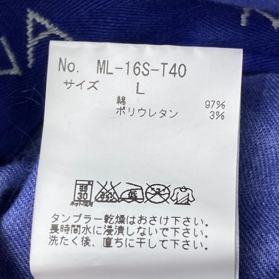 MARK&LONA マークアンドロナ ストレッチパンツ 刺繍 総柄 ブルー系 L