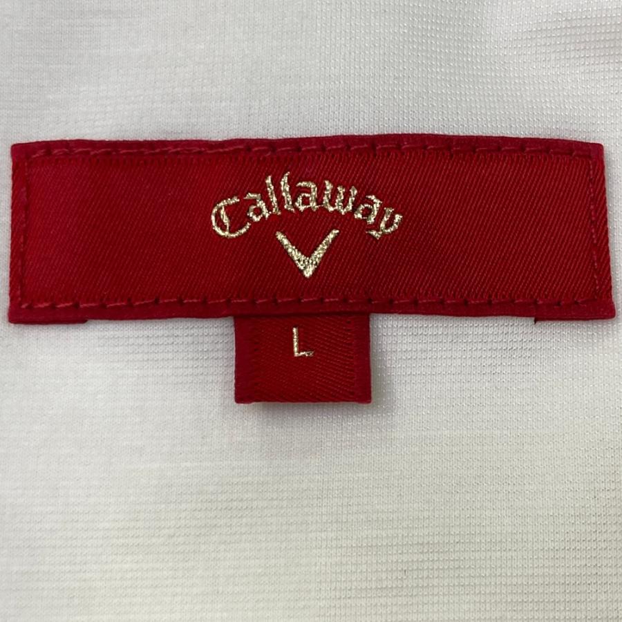 CALLAWAY キャロウェイ 半袖ポロシャツ ラインストーン ホワイト系 L