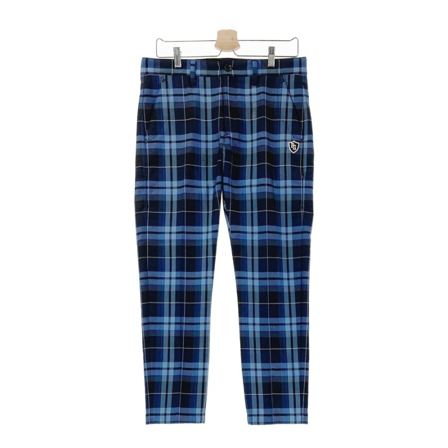 PEARLY GATES チェック柄 ゴルフパンツ ネイビー系 PEARLY GATES