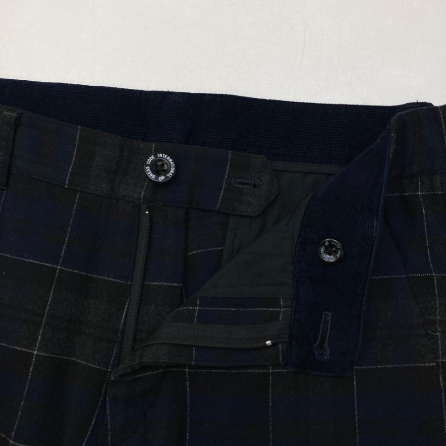 ZOY ゾーイ ストレッチロングパンツ チェック柄 ネイビー系 79 ゴルフ