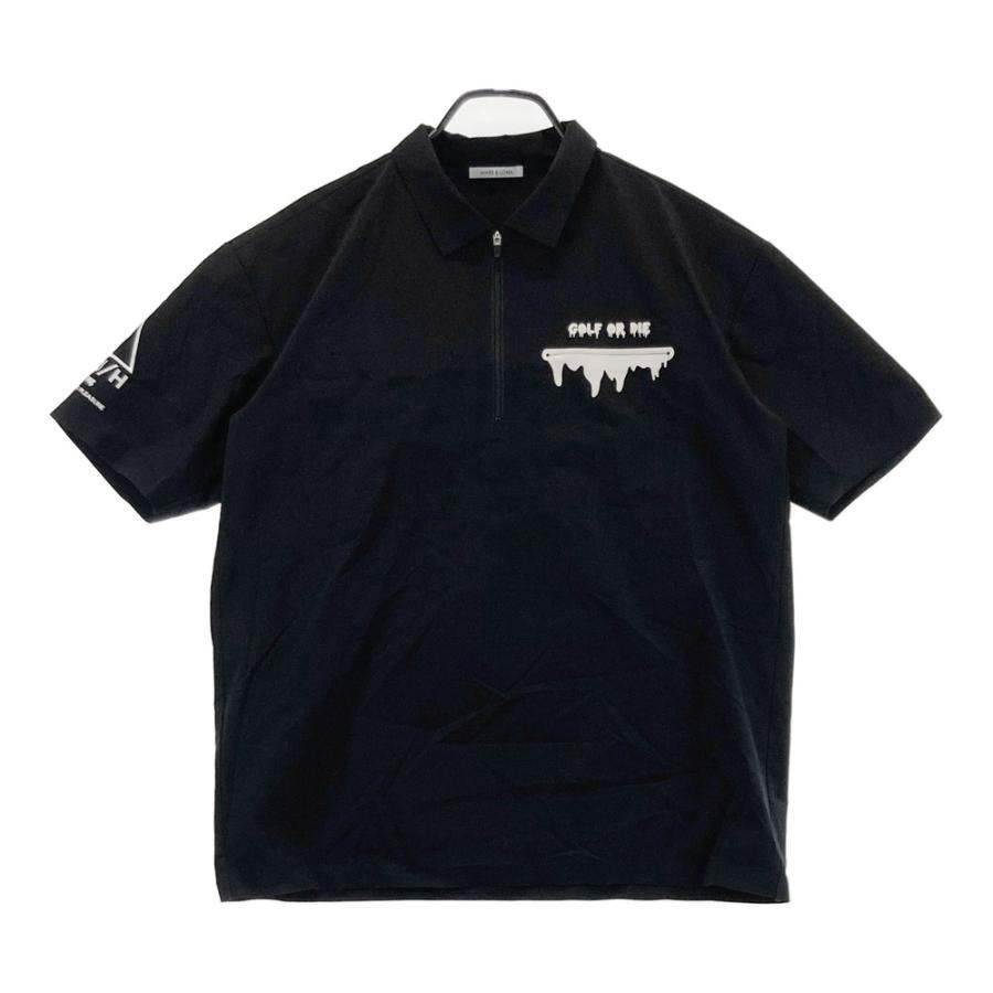 MARK&LONA マークアンドロナ　黒 ポロシャツ 半袖　ブラック　L 48 MARK&LONA マークアンドロナ 黒 ポロシャツ 半袖 ブラック L 48