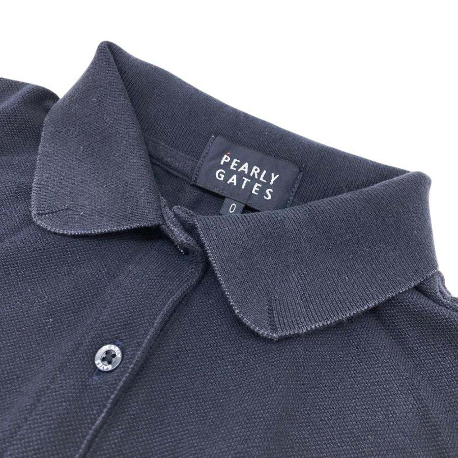 最終値下【新品未使用】パーリーゲイツ ネイビー ポロシャツ サイズ1 PEARLY GATES パーリーゲイツ 半袖ポロシャツ ネイビー系 4