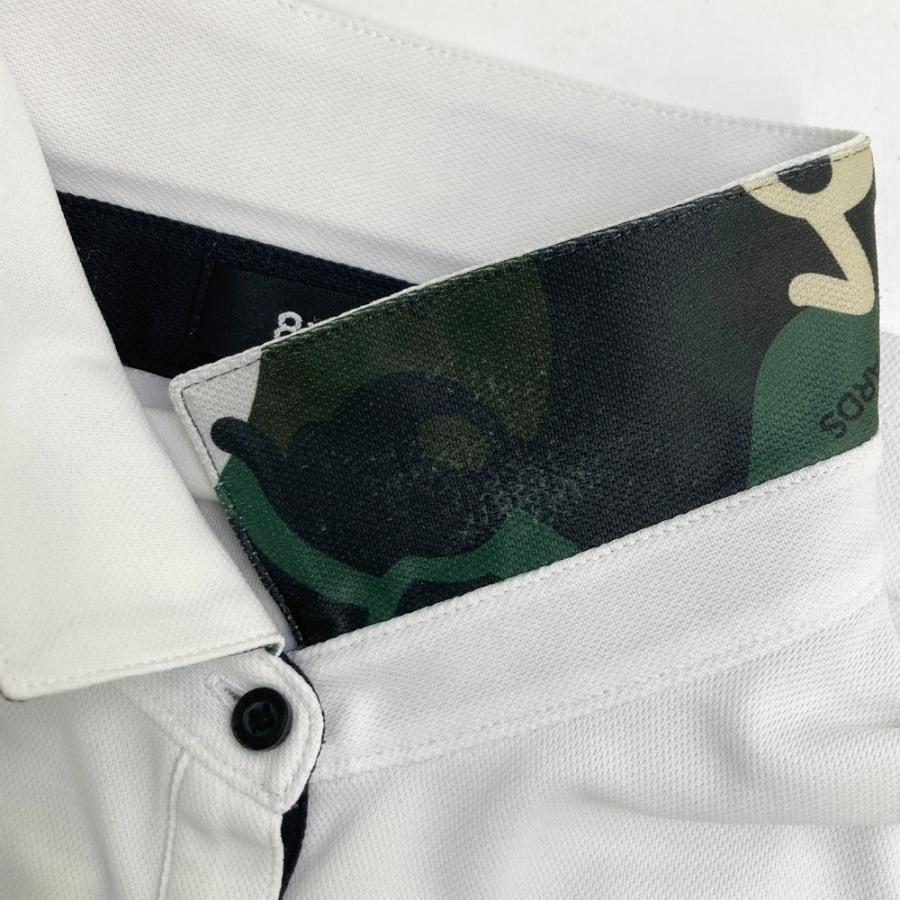 【美品】8YARDS ハチヤーズ ゴルフ ポロシャツ Lサイズ 8YARDS ハチヤーズ 半袖ポロシャツ ホワイト系 L ゴルフウェア