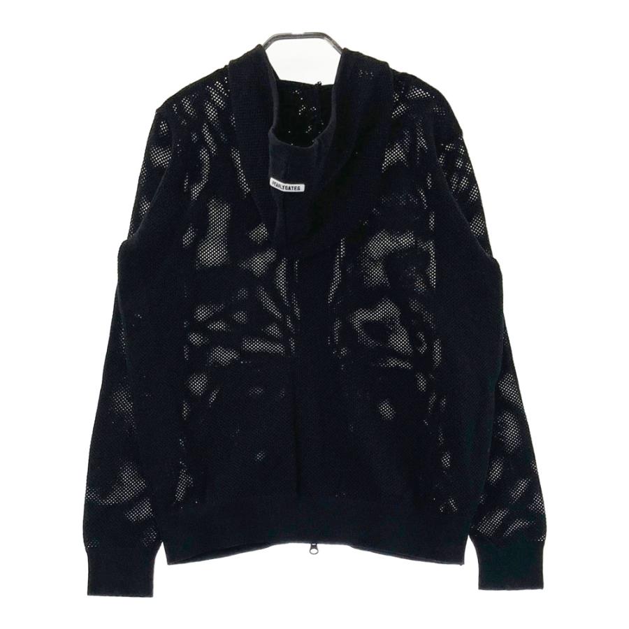 PEARLY GATES パーリーゲイツ メッシュ 長袖ニットジャケット ブラック