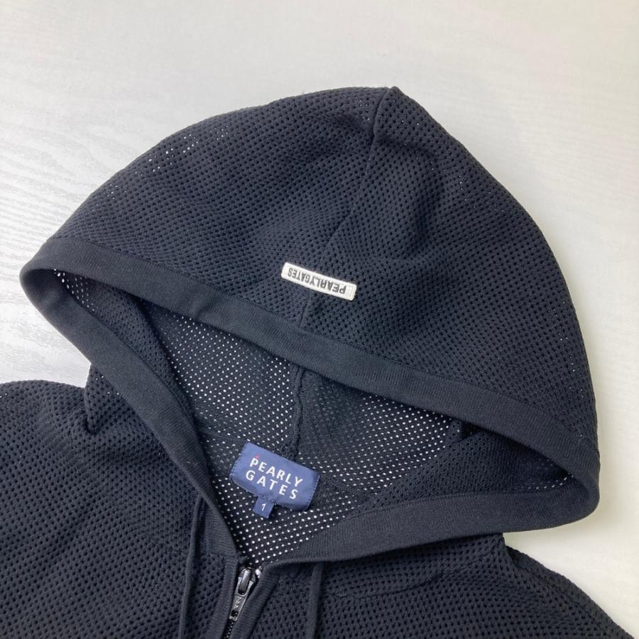 PEARLY GATES パーリーゲイツ メッシュ 長袖ニットジャケット ブラック
