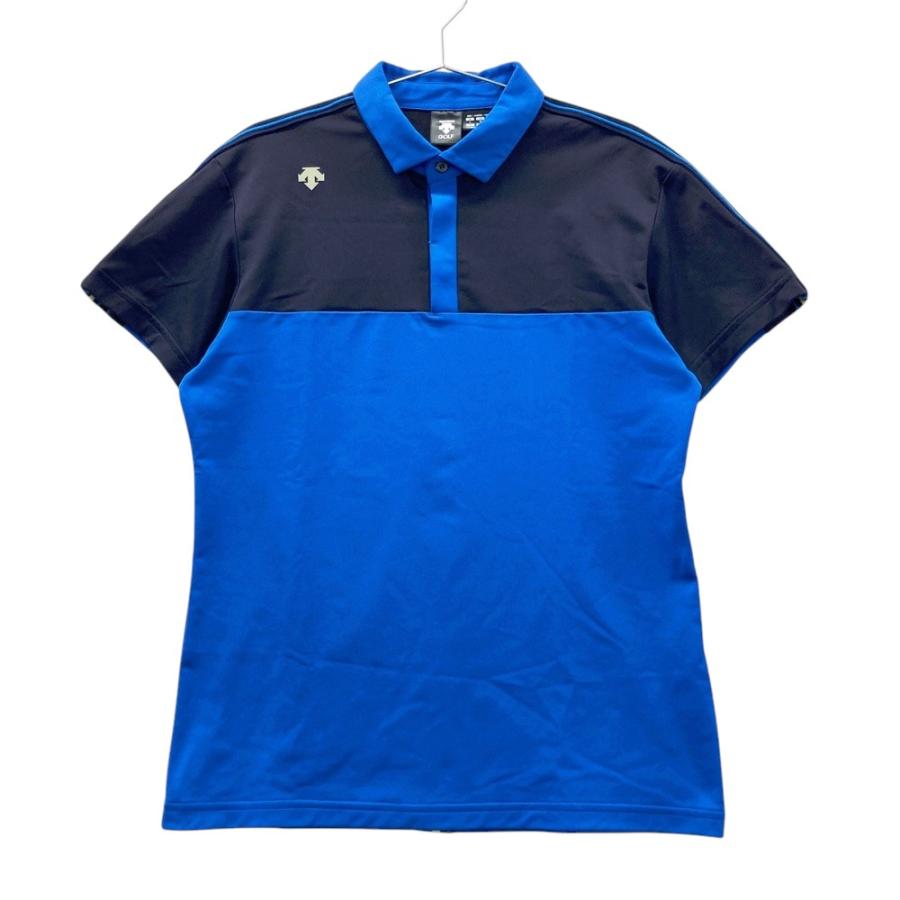 DESCENTE GOLF デサントゴルフ 半袖ポロシャツ ブルー系 L ゴルフ