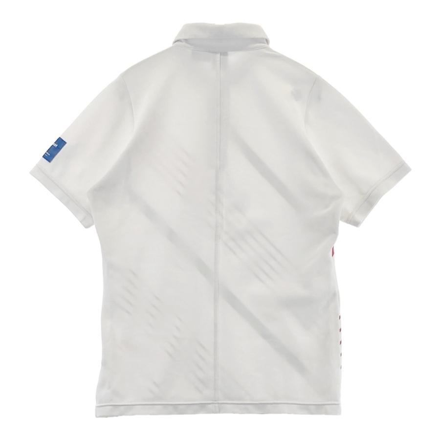 DESCENTE GOLF デサントゴルフ 半袖ポロシャツ 斜めストライプ柄