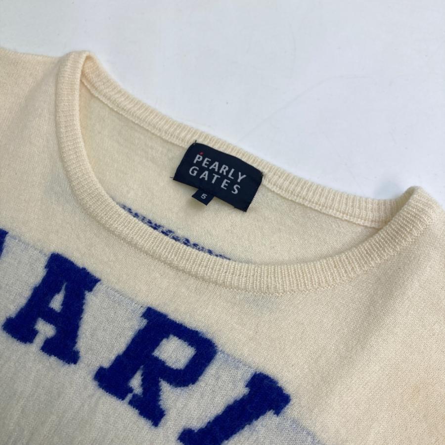 PEARLY GATES パーリーゲイツ ウール ニットセーター ホワイト系