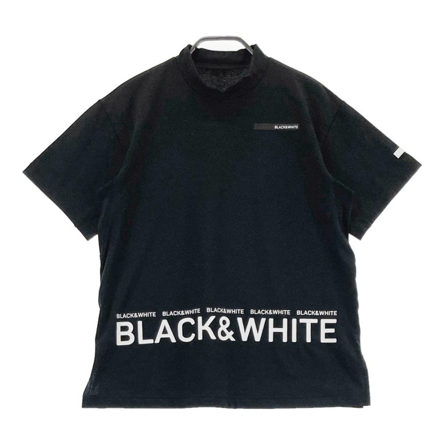 BLACK&WHITE ブラックアンドホワイト モックネック半袖Tシャツ 