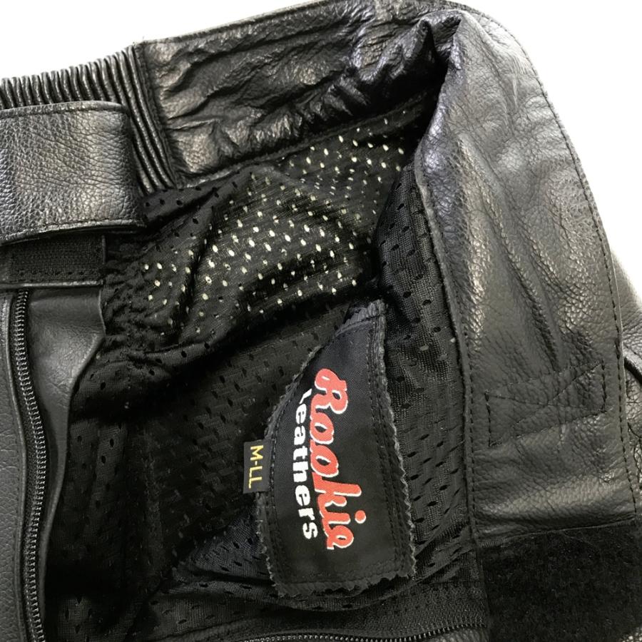ルーキー バイク用 レザーライディングパンツ LL ROOKIE ルーキー ライディング レザーパンツ ブラック系 M-LL バイク