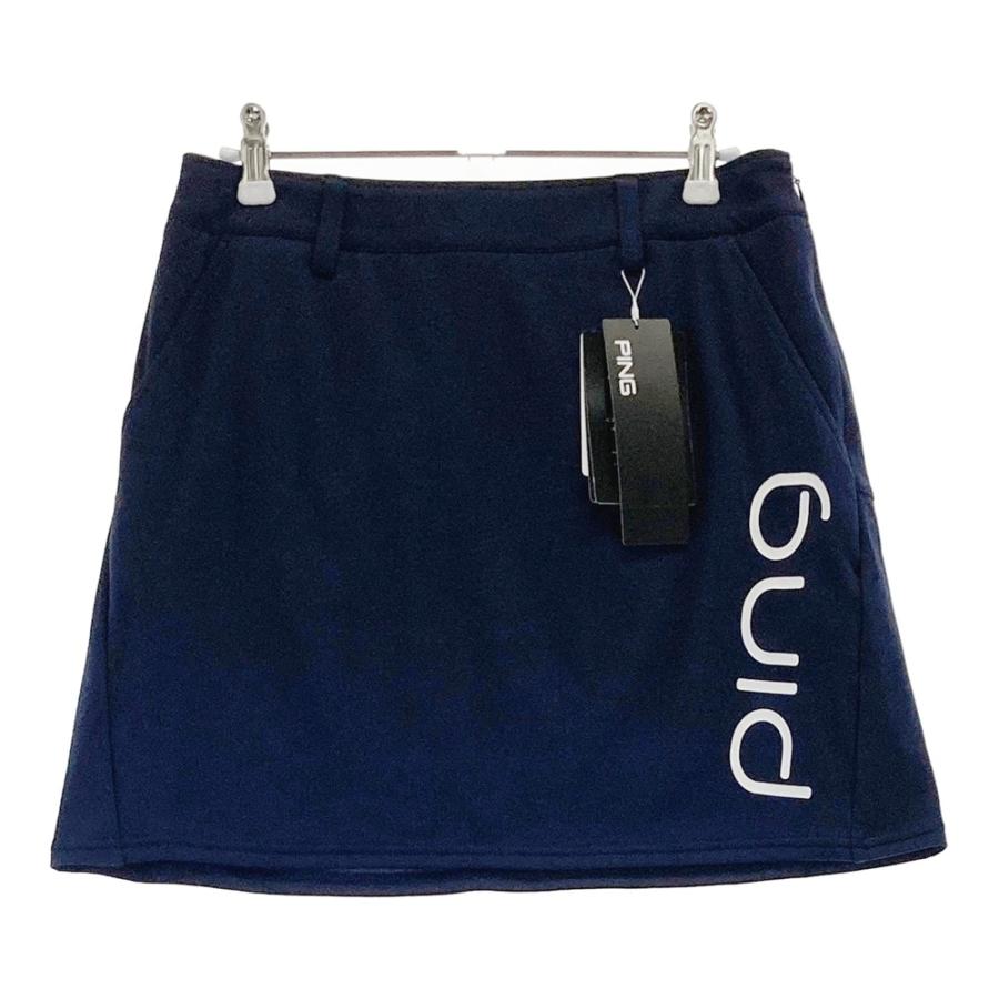 PING（ピン） 【新品】PING 裏地付き ロゴ入りスカート ネイビー系 M