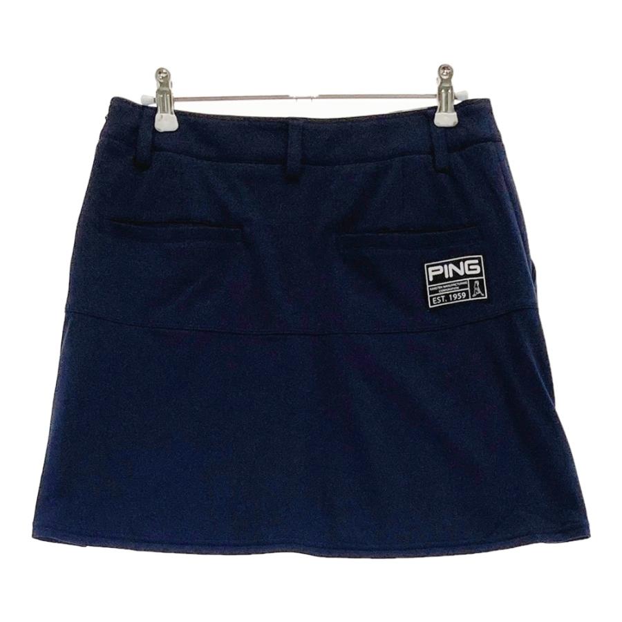 PING（ピン） 【新品】PING 裏地付き ロゴ入りスカート ネイビー系 M