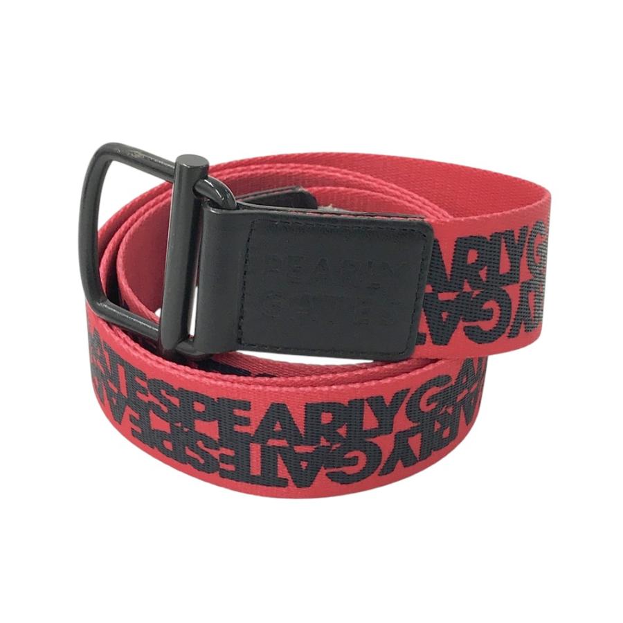 中古 パーリーゲイツ PEARLY GATES ベルト オレンジ テープベルト ロゴ