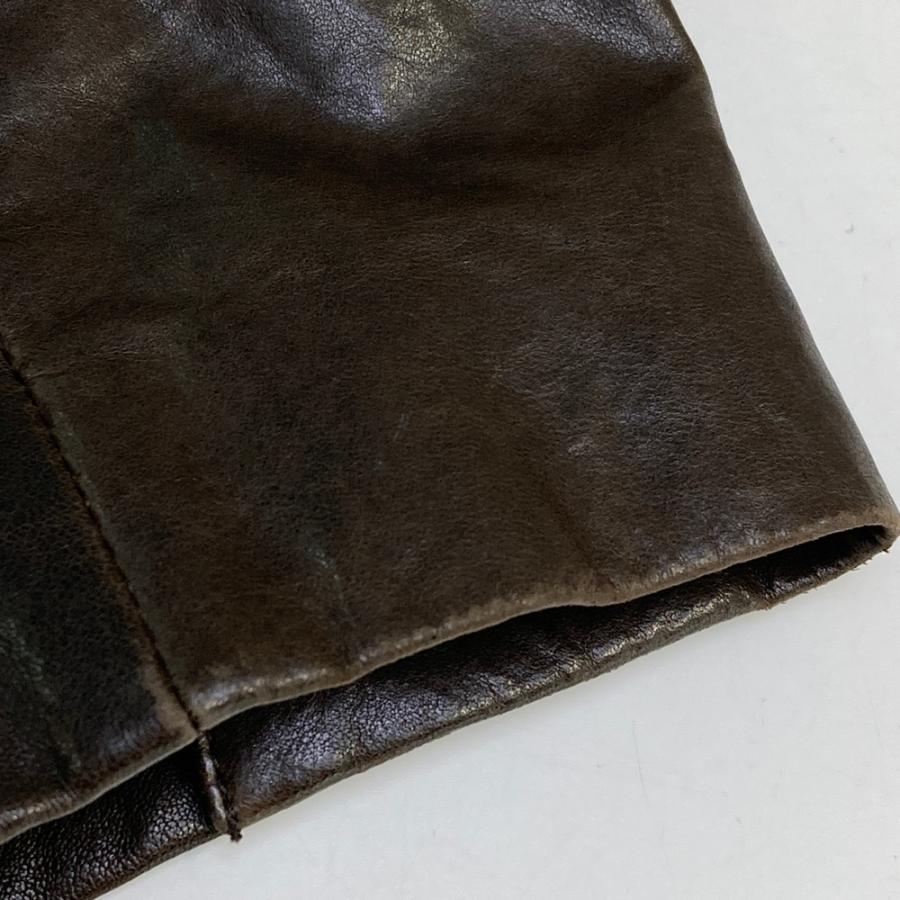 theory セオリー レザー テーラードジャケット 羊革 ブラウン系 S