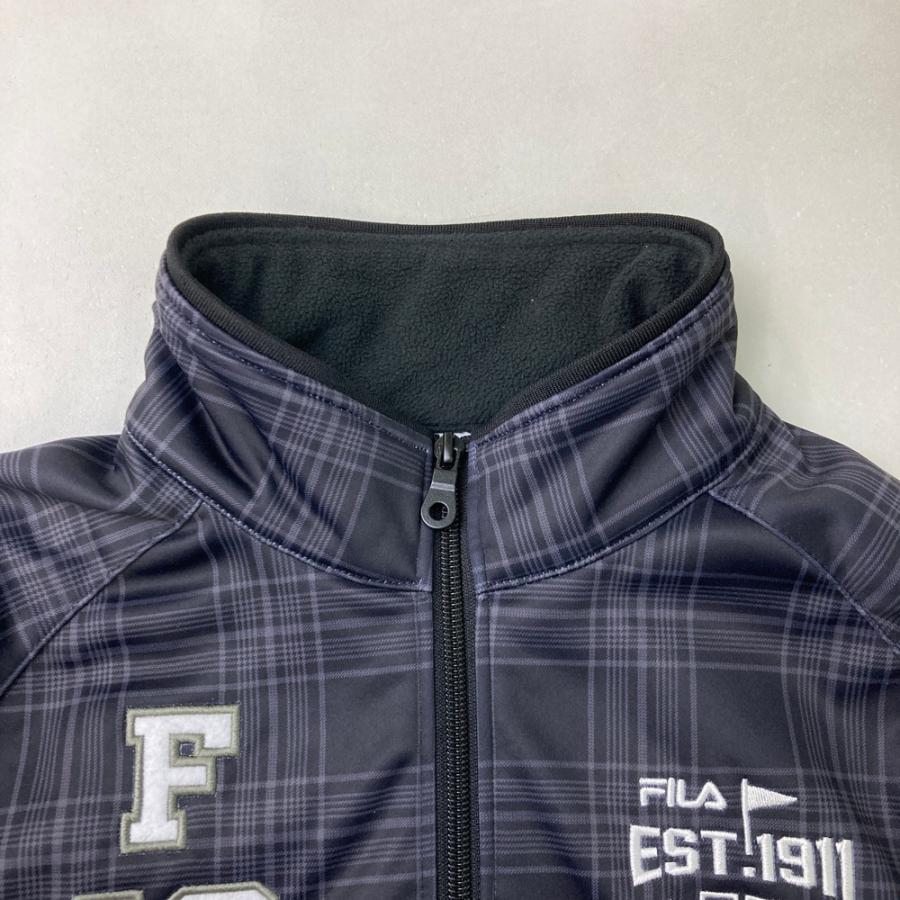 FILA GOLF フィラゴルフ IK4AL213 裏起毛 ジップジャケット チェック柄