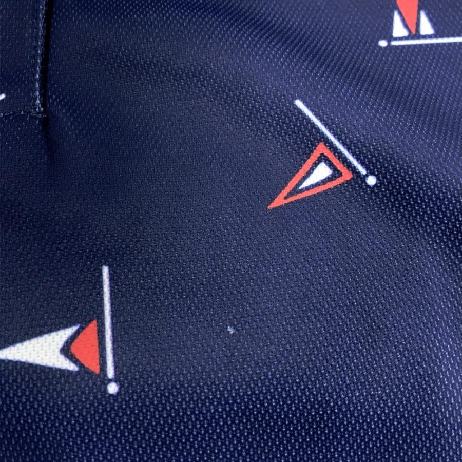 BEAMS GOLF（ビームス ゴルフ） 半袖ポロシャツ 総柄 ネイビー系 L