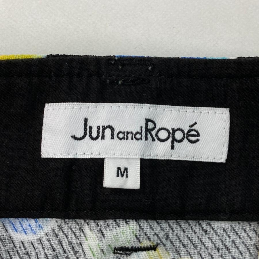 JUN&ROPE ジュン アンド ロペ スカート 花柄 ブラック系 M ゴルフ