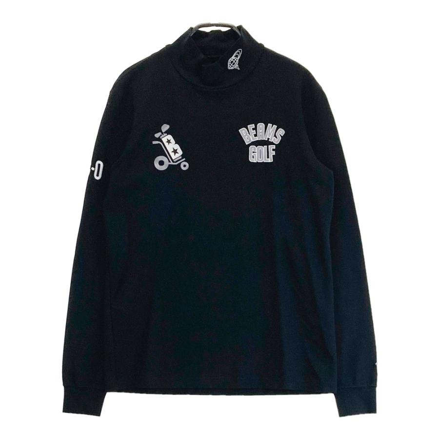 BEAMS GOLF ビームスゴルフ ハイネック 長袖Tシャツ ブラック系 S