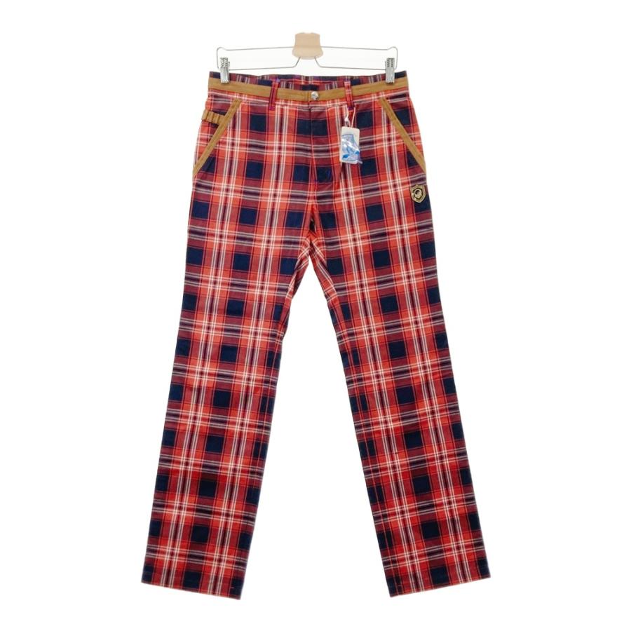 russelunoゴルフ　チェック柄　ロングパンツ 新品】RUSSELUNO ラッセルノ ロングパンツ スパンコール チェック柄