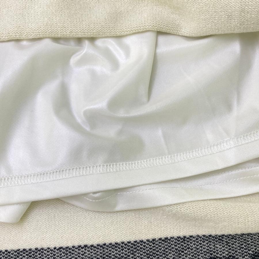 JACK BUNNY ジャックバニー 裏地付き長袖ニットワンピース ホワイト系