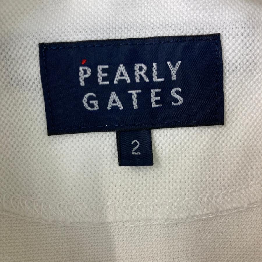 PEARLY GATES パーリーゲイツ 半袖ポロシャツ ロゴ ホワイト系 2