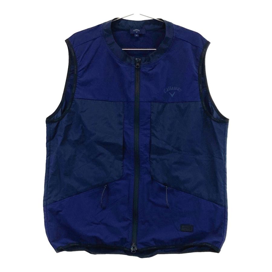☆新品未使用タグ付き☆限定モデルCallaway ゴルフベスト LL CALLAWAY キャロウェイ ジップベスト ネイビー系 LL ゴルフウェア