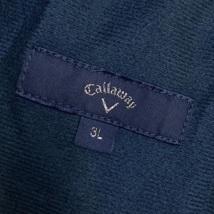 新品】CALLAWAY キャロウェイ 裏起毛パンツ ネイビー系 3L ゴルフ