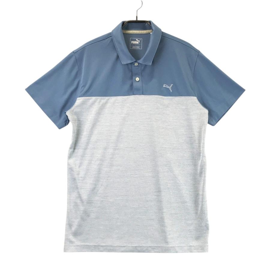 PUMA（プーマ） PUMA GOLF プーマゴルフ 半袖ポロシャツ ブルー系 L