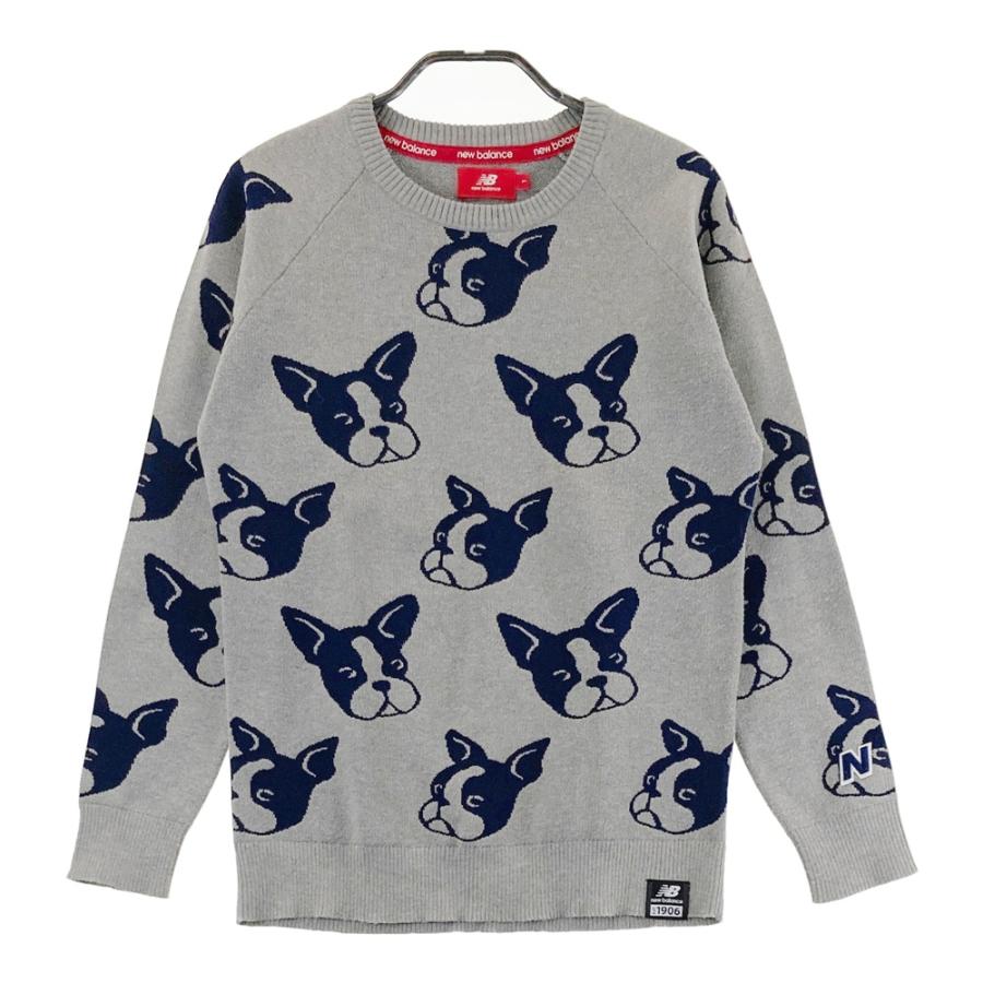 NEW BALANCE GOLF ニューバランス ニットセーター ボストンテリア 総柄