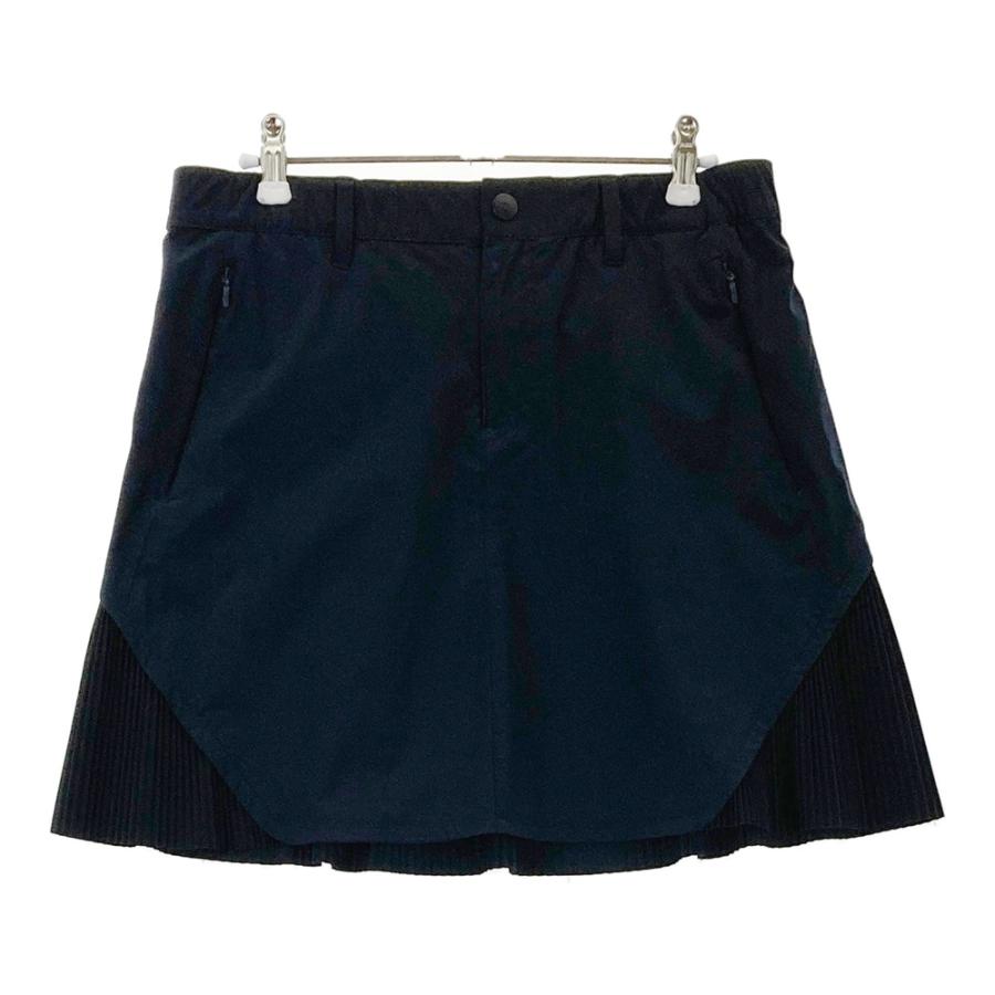 PGG ネイビー ゴルフスカート PGGパーリーゲイツ スカート ネイビー×白 異素材切替 ベルト部一部ゴム