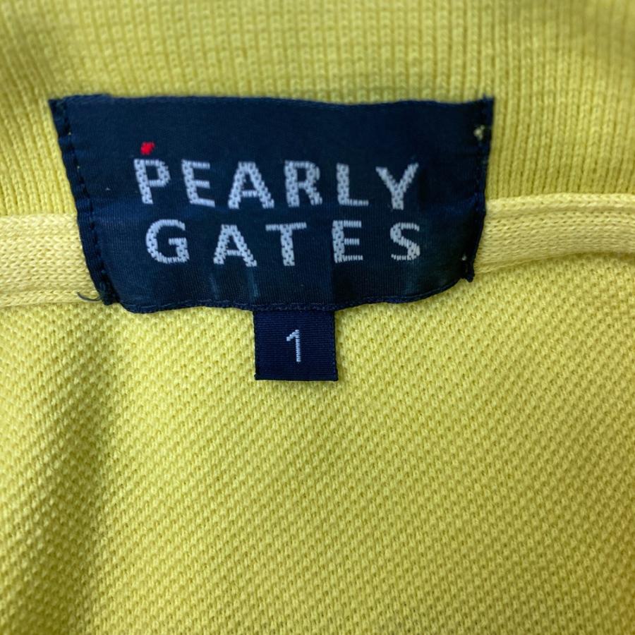 PEARLY GATES パーリーゲイツ 半袖ポロシャツ ハンバーガー刺繍 総柄