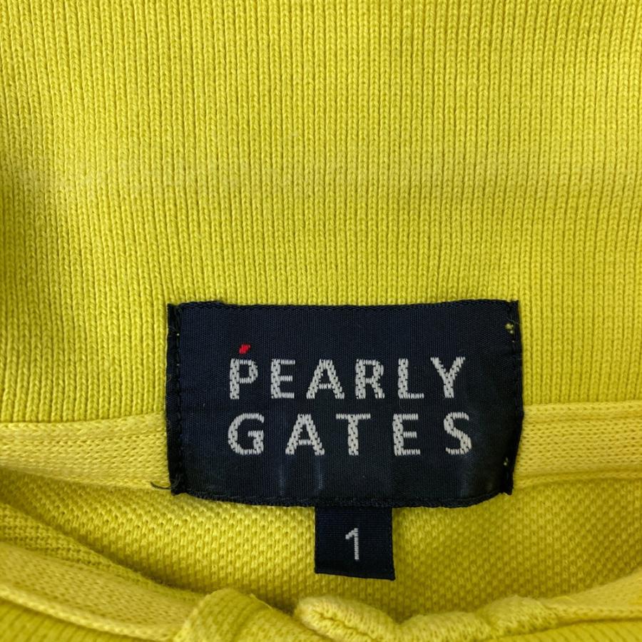 PEARLY GATES パーリーゲイツ 半袖ポロシャツ ハンバーガー刺繍 総柄