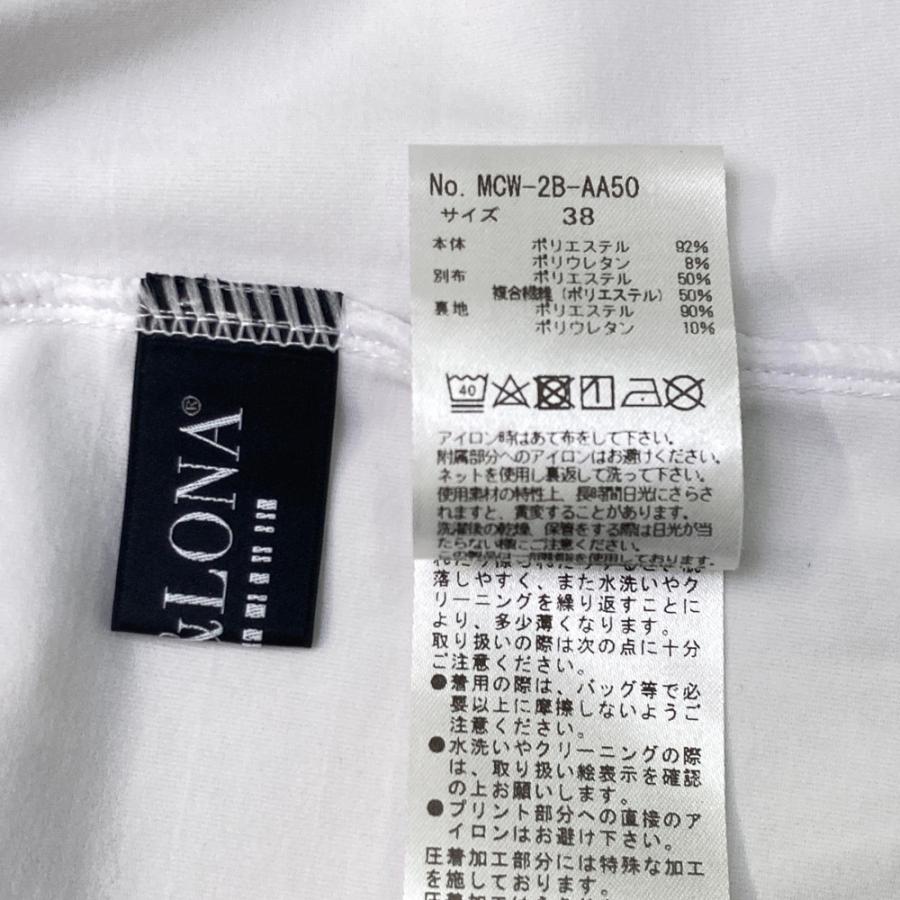 MARK&LONA マークアンドロナ ハイネック ノースリーブシャツ ホワイト
