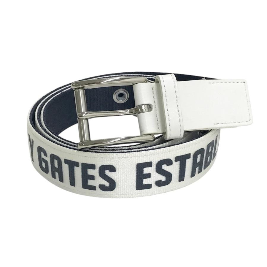 PEARLY GATES パーリーゲイツ　ホワイト ストライプ ベルト PEARLY GATES パーリーゲイツ ベルト ストライプ柄 ホワイト系