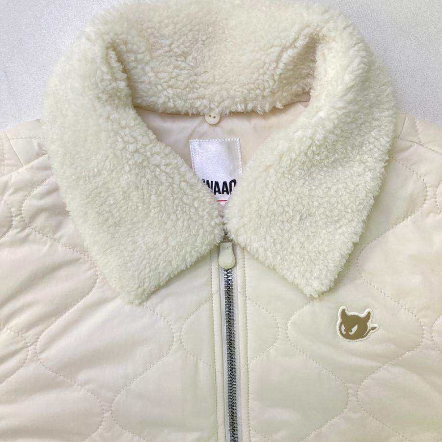 WAAC レディース ジャケット ホワイト WAAC ワック 2023年モデル キルティング 中綿 ジップジャケット