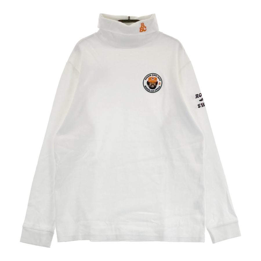 ROUGH & SWELL ラフアンドスウェル 長袖タートルネックシャツ M 白 カジュアルゴルフドットコムby PALM SPRINGSにrough&swell［ラフ