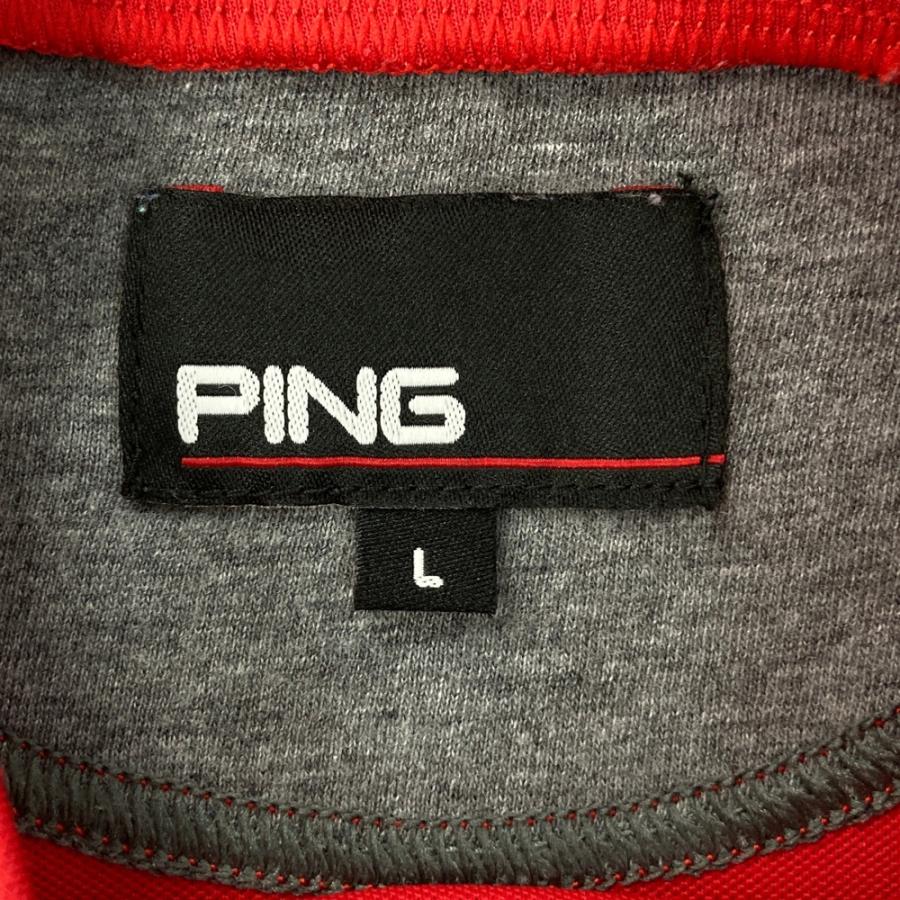 ★値下げ★ 新品 PINGゴルフウエア セットアップ レッド L PING（ピン） レディース ゴルフ セットアップ ニットジャカード 622