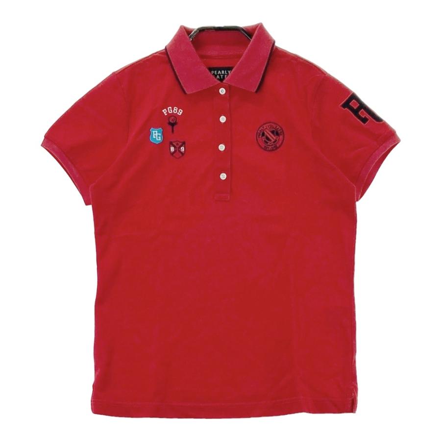 PEARLY GATES パーリーゲイツ 半袖ポロシャツ レッド系 0 ゴルフウェア