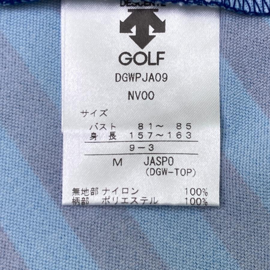 DESCENTE GOLF デサントゴルフ ノースリーブポロシャツ ストライプ柄