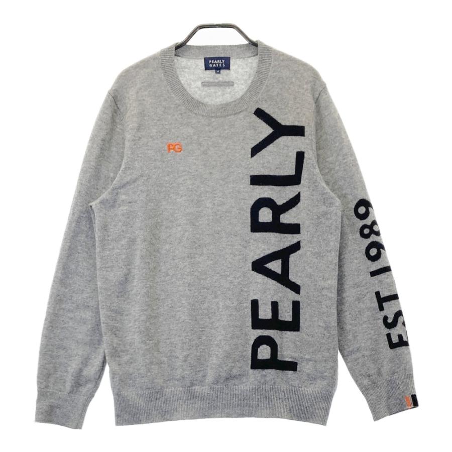 PEARLY GATES カシミヤセーター PEARLY GATES｜12G部分ジャガードカシミヤ100クルーネックニット